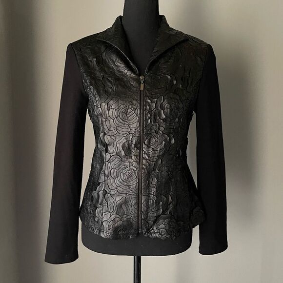 SCAPA Lauren Perre Faux Leather Embellished Jacket - Picture 7 of 8